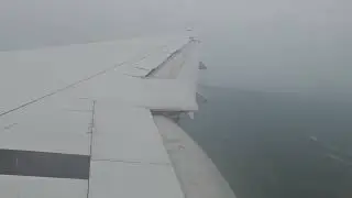 Cathay Pacific landing in Hong Kong
