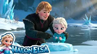 🧊 Ice Carving Lessons with Elsa & Kristoff's Child! ❄️ | Frozen Disney Princess Fun - Halon Elsa