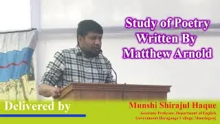 The Study of Poetry, Lecture 1