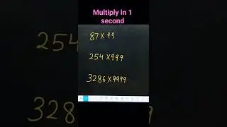 Multiply by 9, 99, 999, 9999,. only in 1 second trick#maths#mathstricks#viral#reels#competitiveexams