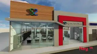 Projeto 3D para Supermercado de 500m&sup2; - Layout de Supermercado