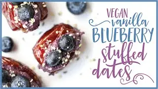Vanilla Blueberry Stuffed Dates // vegan, low-fat, fruit-sweet