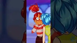 Anxiety KISS Joy 😘  (Inside out 2 Animation) #shorts #animation #memes