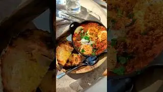 Shakshuka & Eggs | Healthy Brunch at a Beautiful Cafe | Food Vlog Short