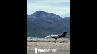 Private jet takes off over icebergs in Greenland!