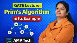Gate lectures(prim's algorithm & its example) in hindi