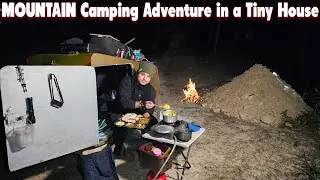 MOUNTAIN Camping Adventure in a Tiny House!
