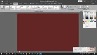 Word change color of page