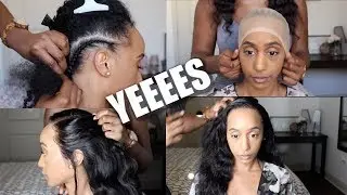 INSTALLINGl a 360 LACE Frontal Wig with GHOST BOND XL & ESHA WIG GLUE + Sew in   ft Best Lace Wigs