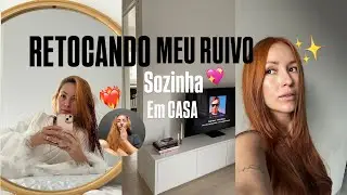  Vlog - Retocando meu Cabelo Ruivo em Casa Sozinha 