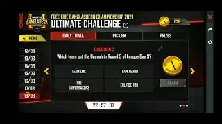 18 March all answers of eSports ultimate challenge event in free fire