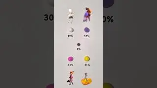 Zootopia 2 Color Mixing 🎨 | Pink 30% + Yellow 30% + Purple 30% + White 30% + Black 5%
