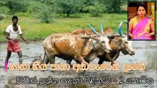 හානා හීය පානා අඬහැරෙන් දැනේ - විචාර ප්‍රශ්න සඳහා පිළිතුරු - 2 කොටස