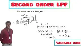 Second order butterworth low pass filter with variable gain