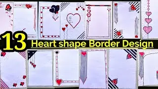 13 Easy Border design for project | Easy border design | Designs for front page | Red & Black |