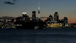 Auckland Harbour Nightfall - New Camera