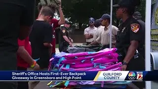 Guilford County Sheriff's Office holds first backpack giveaway to support families in need
