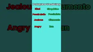 European Portuguese vocabulary-feeling #europeanportuguese #learnportuguese #shorts