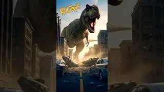 Dinosaur Rampage in the City! 🦖🏙️ #DinosaurAttack, #CityRampage, #EpicShort, #MonsterInvasion,
