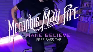 Memphis May Fire - MAKE BELIEVE [ free tab / bass cover / strandberg ]