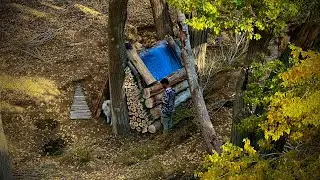Building A STRONG Log Cabin Shelter In The Wilderness | Solo Off-Grid