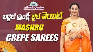 Budget Friendly Mashru Crepe Sarees | Lightweight and Hand Painted | Kiranmai Sarees #kiranmaisarees