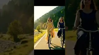 Two beautiful Girls Cycling by the River | Cinematic Pakistani Scenery in 8K&rdquo; #kuchbatein #viral