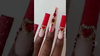 Red Croc Bling Nails! ❤️
