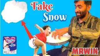 how to make artificial snow at home//artificial snow with diaper//घर पर artificial बर्फ कैसे बनाएं