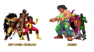 [4K] MUGEN: ETB – Spider woman, Jin Kisaragi, Kendo kyudo, Raditz vs Hugo, D Goblin, E Dan, Reptile