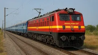 🚆 Mahalaxmi Express 17421 | LHB Coaches | Indian Railways | WAP-4 Hauling . Kop to CSMT BSL top lamp