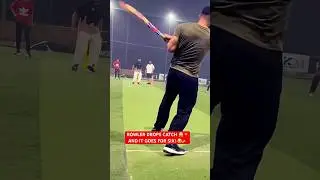 Bowler DROPS the Catch😱💥But It Goes for SIX! 😂 #shorts #youtubeshorts #cricket #boxcricket #viral