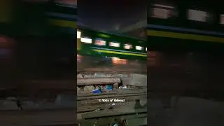 High speed train action Green line Karachi Baloch colony #pakistanirailway #train #railway #viral