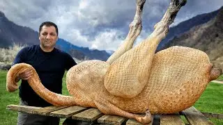 I Cooked a Giant Ostrich Under a Barrel!🔥 Recipe You&rsquo;ve Never Seen🤯🔥