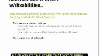 Overcoming Voter Information Challenges for Limited English Proficient and Disabled Voters