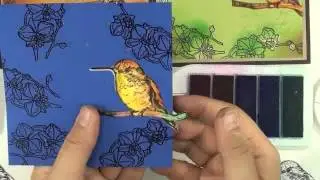 Local King Rubber Stamp Tutorial #58 How to make your image pop with beautiful colour on solid darke