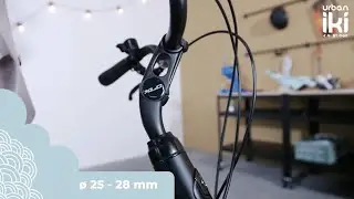 Hoe monteer ik het voorzitje op mijn fiets met een compact adapter? ø 25 - 28 mm - Urban Iki