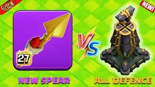 *Новое* Ракетное копьё против всех защит | Clash of Clans | Clashflict