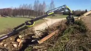 Log Trailer FT-12 Crane FC-72 Rotator 5,5 ton. Metsaveok&auml;ru FT-12 Kraana FC-72