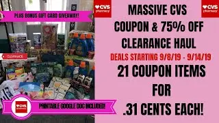 MASSIVE CVS EXTREME COUPON HAUL & 75% OFF CLEARANCE~DEALS STARTING 9/8/19~TONS OF CHEAP & FREE ❤️
