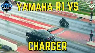 yamaha bike vs charger drag race
