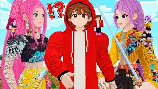 JJ Met RUMI and MIRA BUILD STATUE HOUSE in VILLAGE!? Can it be a TRAP? - Maizen Minecraft JJ & Mikey