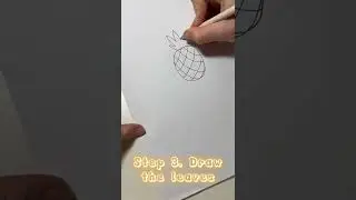 How to draw an aesthetic pineapple #aesthetic #foryou #shorts