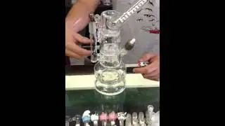 AMAZING hitman glass oil rig with built in torch