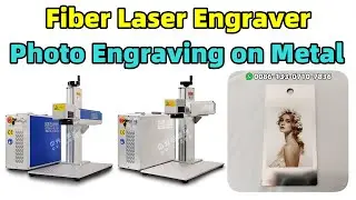 Photo Engraving on Metal | JPT 100w mopa fiber laser engraving photo on stainless steel tag
