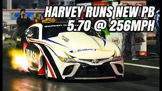AUSTRALIAS FASTEST 2JZ - NEW PB FOR HARVEY 5.70 @ 256MPH IN TESTING QDRC 2019