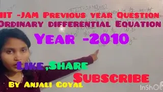 IIT JAM 2010 Previous Year Question Ordinary Differential Eq. #viral #maths #iitjam