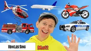 Helicopter, Airplane, Motorcycle, Fire Truck, Police Car Song  | Dream English Kids
