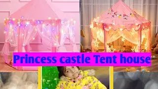 How to install a Princess Castle playhouse Tent indoor outdoor Assembly video