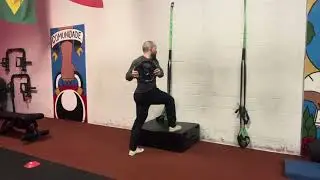 How to do a reverse lunge to plate twist